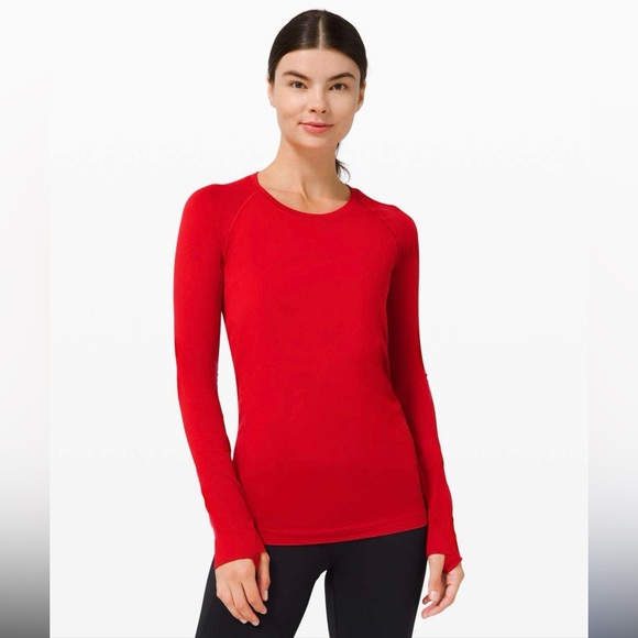 Lululemon Swiftly Tech Long Sleeve 2.0 - Women's Red Long Sleeve Top size 6 - Picture 16 of 16